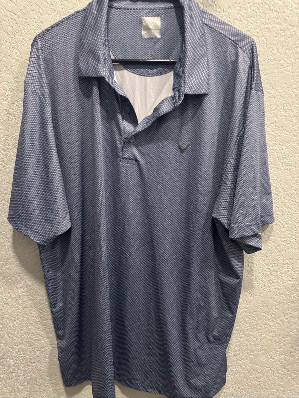 Callaway Light Blue Micro-Pattern Golf Polo